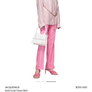 Jaquemus gold chain belt